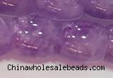CNA981 15.5 inches 14*14mm drum natural lavender amethyst beads