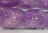 CNA982 15.5 inches 16*16mm drum natural lavender amethyst beads