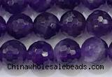 CNA991 15.5 inches 6mmm faceted round amethyst beads wholesale