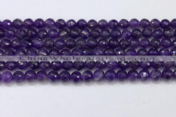 CNA991 15.5 inches 6mmm faceted round amethyst beads wholesale