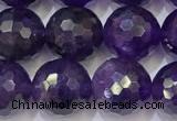 CNA993 15.5 inches 10mmm faceted round amethyst beads wholesale