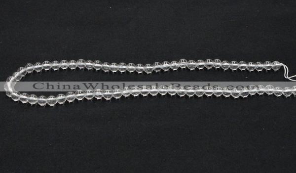 CNC01 15.5 inches 6mm round grade AB natural white crystal beads