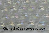 CNC201 15.5 inches 6mm round AB-color white crystal beads