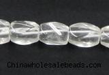 CNC21 10*15mm twisted oval grade AB natural white crystal beads