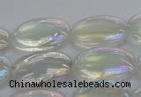 CNC218 15.5 inches 18*25mm oval AB-color white crystal beads