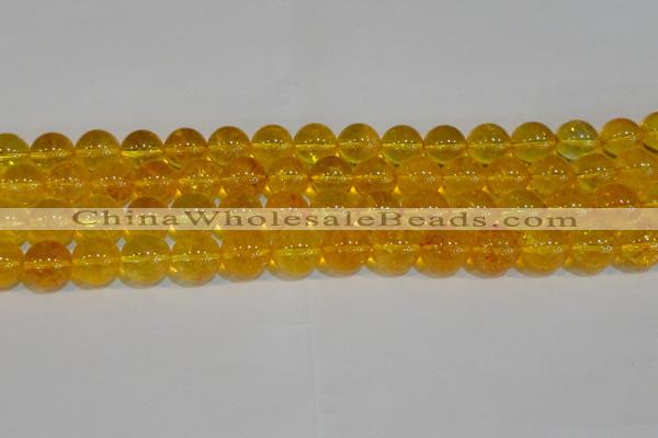 CNC404 15.5 inches 12mm round dyed natural white crystal beads