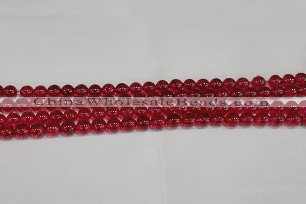 CNC410 15.5 inches 4mm round dyed natural white crystal beads