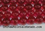 CNC411 15.5 inches 6mm round dyed natural white crystal beads