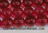 CNC413 15.5 inches 10mm round dyed natural white crystal beads