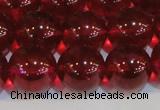 CNC415 15.5 inches 14mm round dyed natural white crystal beads