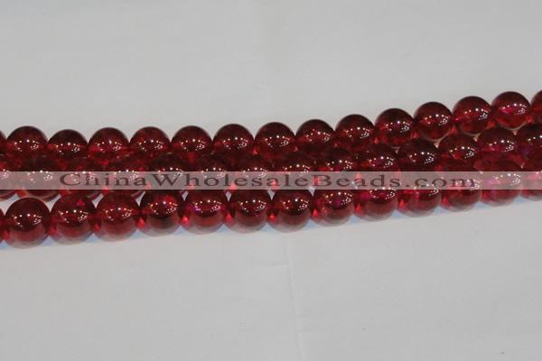 CNC415 15.5 inches 14mm round dyed natural white crystal beads
