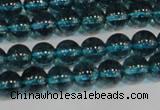 CNC421 15.5 inches 6mm round dyed natural white crystal beads