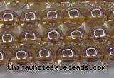CNC502 15.5 inches 8mm round dyed natural white crystal beads