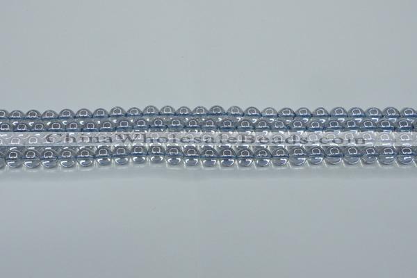 CNC508 15.5 inches 4mm round dyed natural white crystal beads