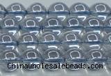 CNC510 15.5 inches 8mm round dyed natural white crystal beads