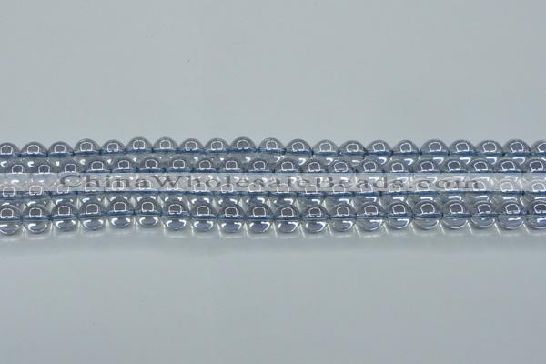 CNC510 15.5 inches 8mm round dyed natural white crystal beads