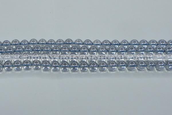 CNC511 15.5 inches 10mm round dyed natural white crystal beads