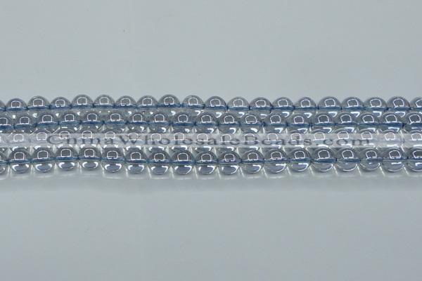 CNC511 15.5 inches 10mm round dyed natural white crystal beads