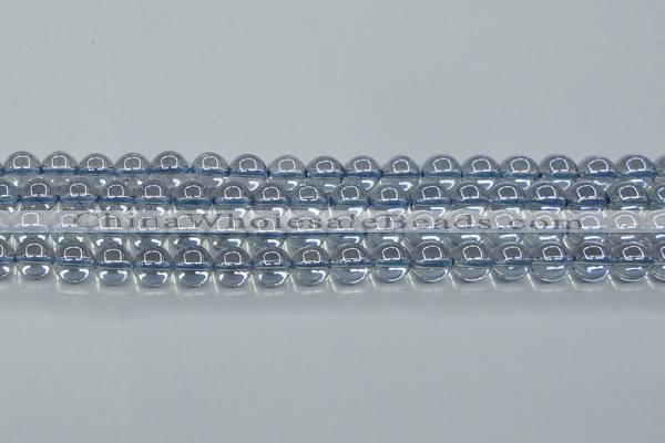 CNC512 15.5 inches 12mm round dyed natural white crystal beads