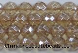 CNC519 15.5 inches 10mm faceted round dyed natural white crystal beads