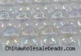 CNC572 15.5 inches 10mm round plated natural white crystal beads