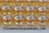 CNC578 15.5 inches 10mm round plated natural white crystal beads