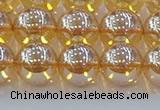 CNC579 15.5 inches 12mm round plated natural white crystal beads