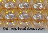 CNC580 15.5 inches 14mm round plated natural white crystal beads