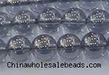 CNC595 15.5 inches 8mm round plated natural white crystal beads