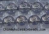 CNC597 15.5 inches 12mm round plated natural white crystal beads