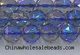 CNC665 15.5 inches 10mm faceted round plated natural white crystal beads