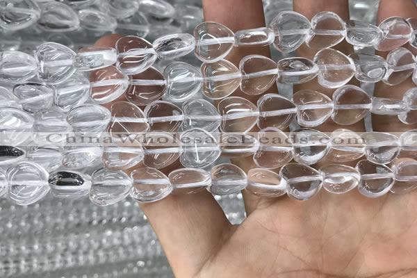 CNC726 15.5 inches 8*8mm heart white crystal beads wholesale