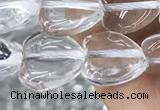 CNC727 15.5 inches 10*10mm heart white crystal beads wholesale