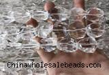 CNC807 18*20mm - 20*25mm faceted nuggets white crystal beads