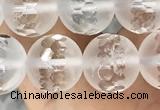 CNC852 15.5 inches 10mm faceted round white crystal beads