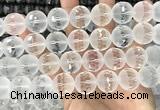 CNC856 15.5 inches 18mm faceted round white crystal beads