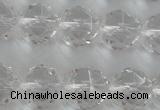 CNC89 15.5 inches 8mm faceted round natural white crystal beads