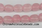 CNG07 15.5 inches 9*12mm nuggets rose quartz gemstone beads