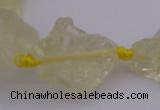 CNG1002 15.5 inches 15*25mm - 25*30mm nuggets lemon quartz beads