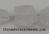 CNG1003 15.5 inches 15*25mm - 25*30mm nuggets white crystal beads