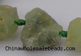 CNG1009 15.5 inches 15*25mm - 25*30mm nuggets green rutilated quartz beads