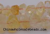 CNG1020 15.5 inches 8*12mm - 12*16mm faceted nuggets citrine beads