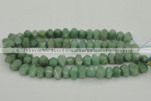 CNG1030 10*14mm - 13*18mm faceted nuggets green aventurine beads