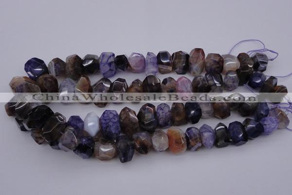 CNG1071 15.5 inches 10*14mm - 15*20mm faceted nuggets agate beads