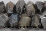 CNG1073 15.5 inches 12*16mm - 15*20mm faceted nuggets labradorite beads