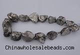 CNG1077 15.5 inches 13*18mm - 20*25mm nuggets plated rose quartz beads