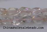 CNG1099 8*12mm - 10*14mm faceted nuggets AB-color white crystal beads