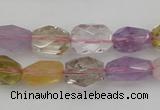 CNG1102 15.5 inches 8*12mm - 10*14mm faceted nuggets mixed quartz beads