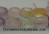 CNG1103 15.5 inches 12*16mm - 13*18mm faceted nuggets mixed quartz beads