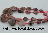 CNG1110 15.5 inches 10*15mm - 25*35mm nuggets rhodochrosite beads